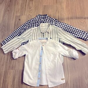 3 boys button down shirts different sizes